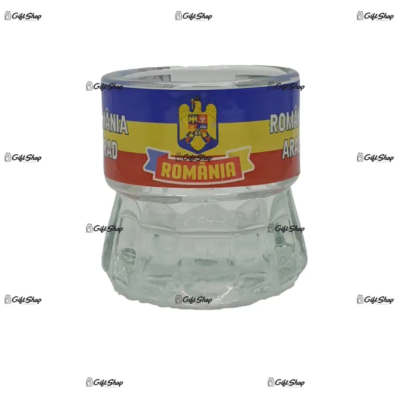 Arad romania, pahar pentru lichior/snaps realizat din sticla